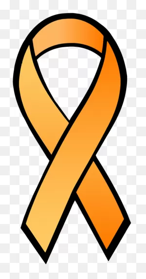 Ribbon,satin,orange - Ovarian Cancer Ribbon Clipart - Full Size ClipartFlare.com 