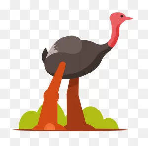 Animals Clip Art By Phillip Martin, Ostrich