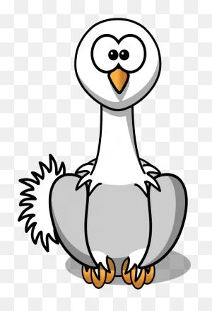 Ostrich Black White - Free Vector Graphic On ClipartFlare