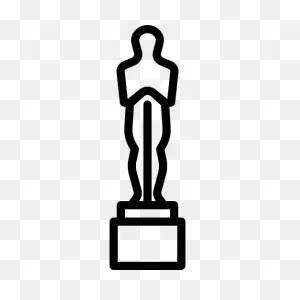 Oscar Statue Outline Free Clipart Png - ClipartFlare
