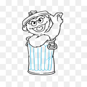How To Draw Oscar The Grouch From Sesame Street | Easy Drawing Guides