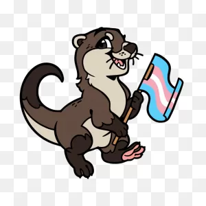 Fursona Pins - Otter Transgender