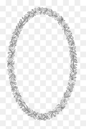 Floral Frame Oval - Free Vector Graphic On ClipartFlare