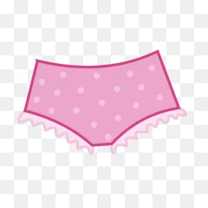 Pink Dotted Panties Vector Clip Art | Free PNG-WebP