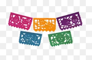 Dod Papel Picado, Quarter Size, S/12 | Papel Picado Banners, Assorted