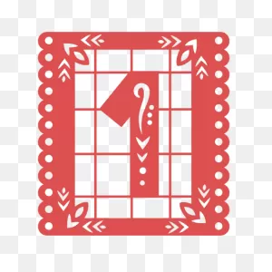 Papel Picado Number 1 Transparent Png & PNG-WebP Vector