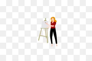 Flat Illustration Character Painter