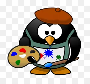 Free Photo Tux Artist Beret Art Blotch Brush Colour Painter - Max ClipartFlare.com 
