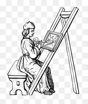 Painting Line Art Painter Drawing - Drawing Of A Painter Clipart ClipartFlare.com 