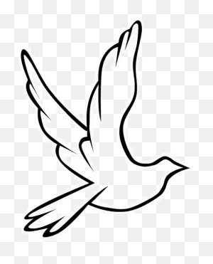Paloma Dibujo 2 - Flying Birds Clipart Black And White - Png ClipartFlare.com 
