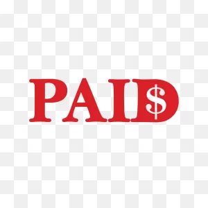 Dollar Sign Paid Stamp