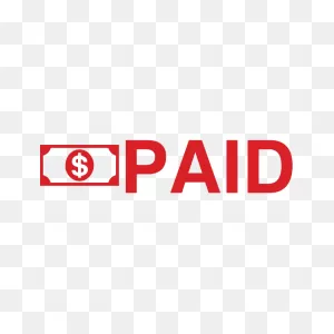 Dollar Bill Paid Stamp