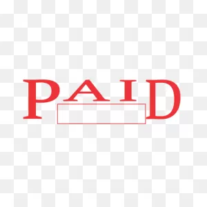 Paid Office Stamp - Large Block Style