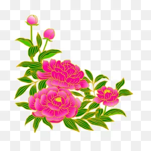 Free Photo Gay Pink Peony Summer Flowers Japanese Style - Max Pixel