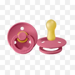 Bibs Pacifier 2-Pk Coral – Pink Chicken