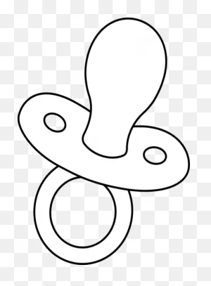 Pacifier Line Art - Free Clip Art | Moldes Para Baby Shower ClipartFlare.com 