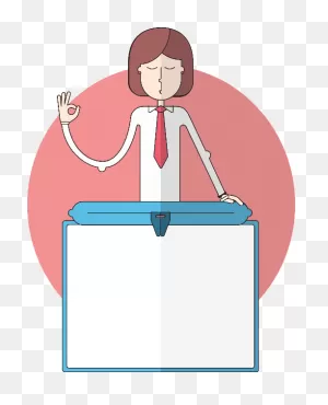 Presentation Slide With A Woman Note Template | Free Printable ClipartFlare.com 