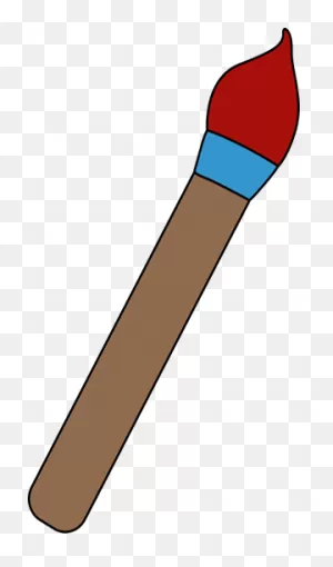 Red Art Paint Brush Clip Art - Red Art Paint Brush Image