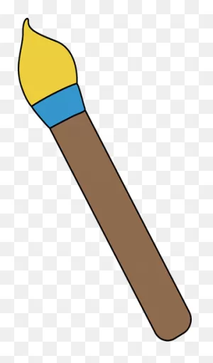 Yellow Art Paint Brush Clip Art - Yellow Art Paint Brush Image