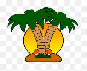 Download Island Mushroom Palm Palm Tree Summer Sun - Isla Con ClipartFlare.com 