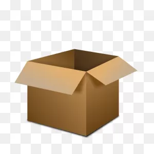 Vector Drawing Of Transportation Package Box Open | Free PNG-WebP