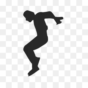 Parkour Jumping Silhouette Transparent Png & PNG-WebP Vector