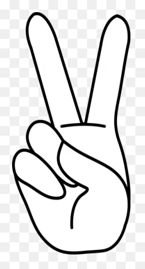 Peace Hand Sign Coloring Page - Free Clip Art | Peace Sign Hand ClipartFlare.com 