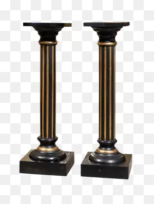 Antique Swedish Neoclassical Late Empire Pedestals - A Pair