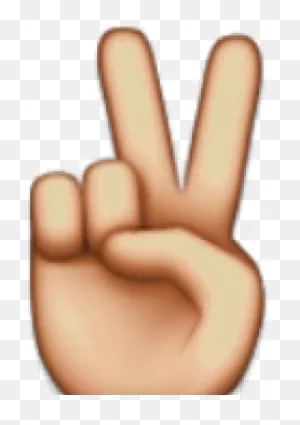 Download Hand Emoji Clipart Ios - Emoji Peace Sign Png - Full Size ClipartFlare.com 