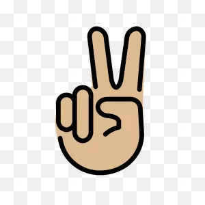 Victory Hand Emoji Clipart. Free Download Transparent .png | ClipartFlare