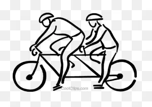 Two Person Bicycle Royalty Free Vector Clip Art Illustration ClipartFlare.com 