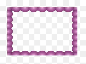 Pink Purple Bubbly Pearls Rectangular Powerpoint Border | 3D Borders