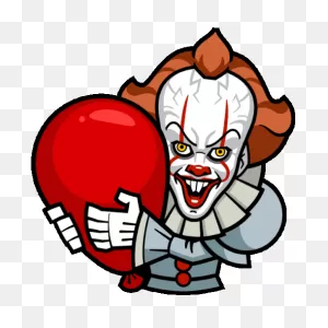 Clown Pennywise Sticker - Clown Pennywise It Clown - Discover ClipartFlare.com 