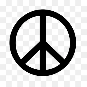 Vector Clip Art Of Black Peace Symbol | Free PNG-WebP