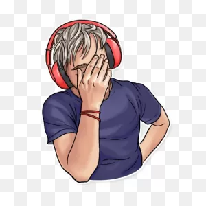 Pewdiepie Facepalm Sticker - Sticker Mania