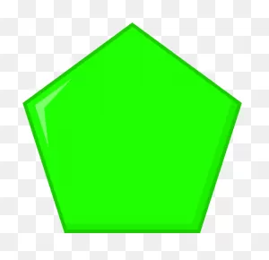 Bfdi Pentagon, Png Download - Green Pentagon Clipart Transparent ClipartFlare.com 