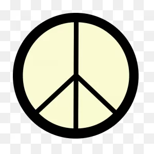 Peace Sign Clipart Half - Peace Symbol - Png Download - Full Size ClipartFlare.com 