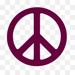 Tyrian Purple | Tyrian Purple Peace Symbol 1 Peace Symbol Sign Cnd ClipartFlare.com 