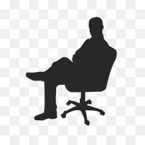 Chair Silhouette Clip Art - Sitting Man Png Download - 512*512 ClipartFlare.com 