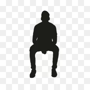 Man Sitting Leaning Forward Silhouette #ad , #affiliate ClipartFlare.com 