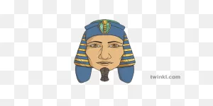 Ancient Egyptian Pharaohs Head Illustration - Twinkl