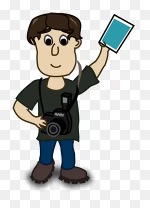 Vector Image Of Boy Photographer | Public Domain Vectors