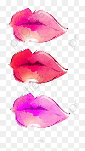 Lipstick Clipart Watercolor - Lips Watercolor Png Transparent Png ClipartFlare.com 