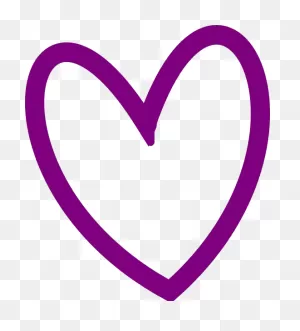 Heart Pictures Clipart Cute - Purple Heart Outline Clipart - Png ClipartFlare.com 