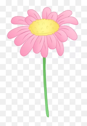 Pretty Pink Daisy Flower - Free Clip Art | Cartoon Flowers, Flower ClipartFlare.com 