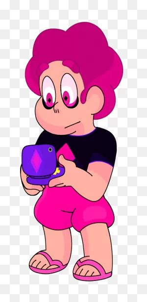 Classic Pink Diamond Steven Playing A Video Game By ClipartFlare.com 