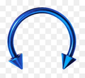 Horseshoe Blue Septum Piercing Clipart - Full Size Clipart ClipartFlare.com 