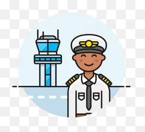 Captain Clipart Male Pilot - Cartoon - Png Download - Full Size ClipartFlare.com 