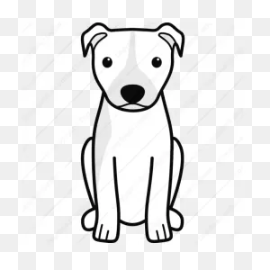 American Pitbull Terrier Natural Ears | Linear Edition | Dog Breed ClipartFlare.com 
