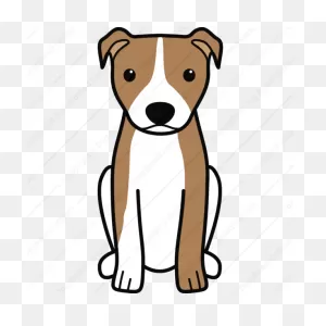 American Pitbull Terrier Natural Ears | Red Edition | Dog Breed ClipartFlare.com 